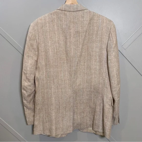 Mens Tan Blazer Jacket Size 41R - Picture 8 of 14